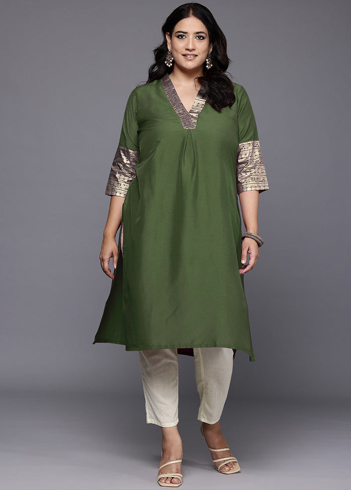 Mehendi Readymade Silk Kurti