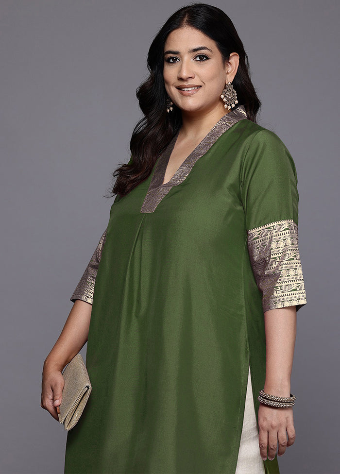 Mehendi Readymade Silk Kurti