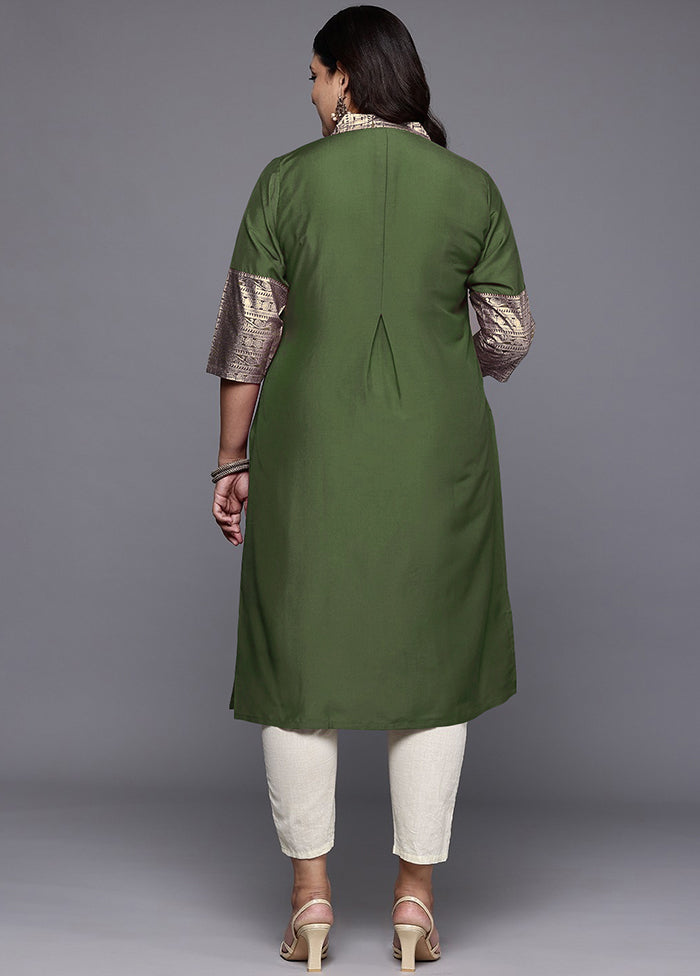 Mehendi Readymade Silk Kurti