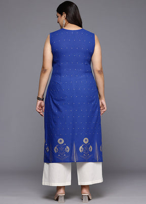 Blue Readymade Cotton Kurti