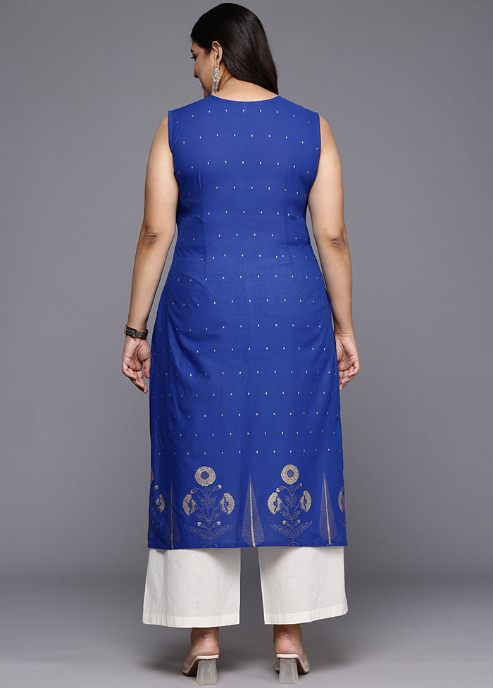 Blue Readymade Cotton Kurti