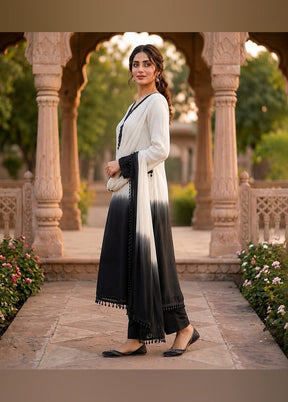 3 Pc Cream Silk Suit Set