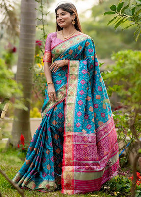 Firoza Banarasi Silk Saree With Blouse Piece