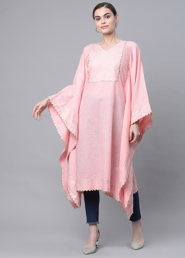 Light Pink Readymade Cotton Printed Kaftan VDKSH210459 - Indian Silk House Agencies