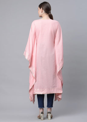 Light Pink Readymade Cotton Printed Kaftan VDKSH210459 - Indian Silk House Agencies