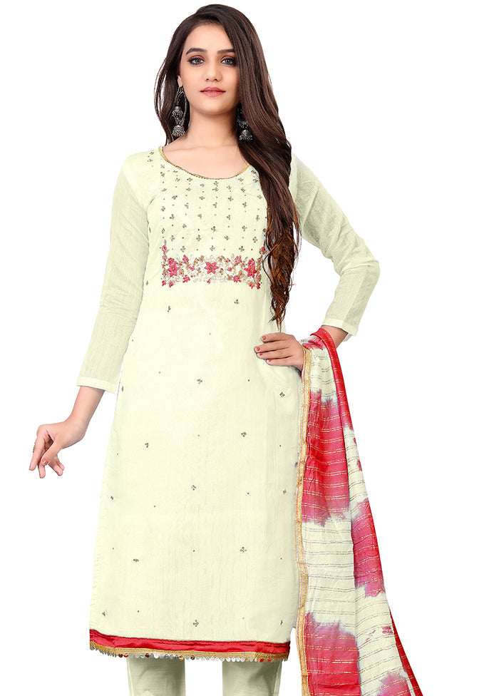 3 Pc Light Yellow Cotton Salwar Suit Set With Dupatta VDKSH140543 - Indian Silk House Agencies