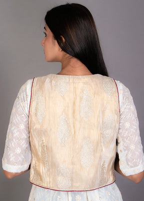 Multicolor Readymade Silk Indian Jacket - Indian Silk House Agencies