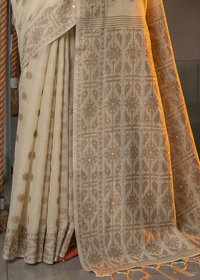 Brown Silk Saree With Blouse Piece