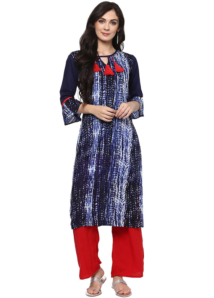 Multicolor Readymade Rayon Kurti