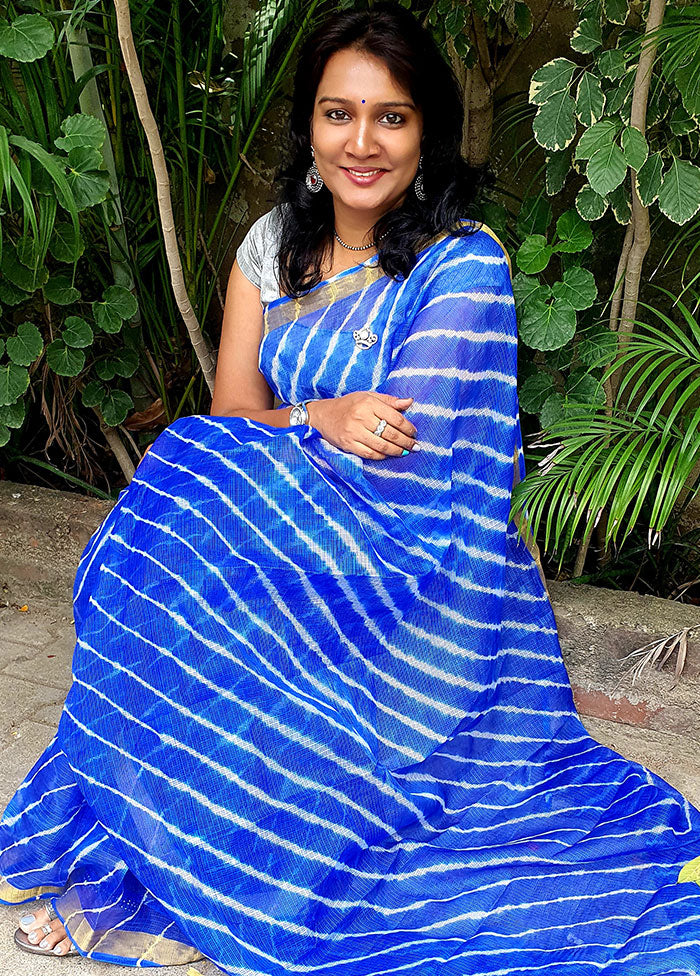 Blue Kota Saree With Blouse Piece - Indian Silk House Agencies