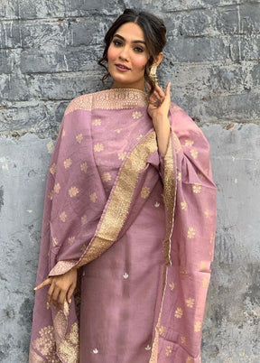 3 Pc Pink Readymade Viscose Suit Set