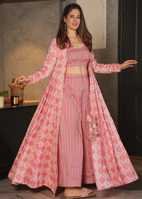 3 Pc Pink Digital Printed Rayon Coord Set VDUF14082027 - Indian Silk House Agencies