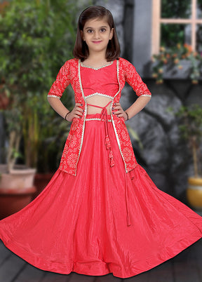 3 Pc Rani Readymade Lehenga Set - Indian Silk House Agencies