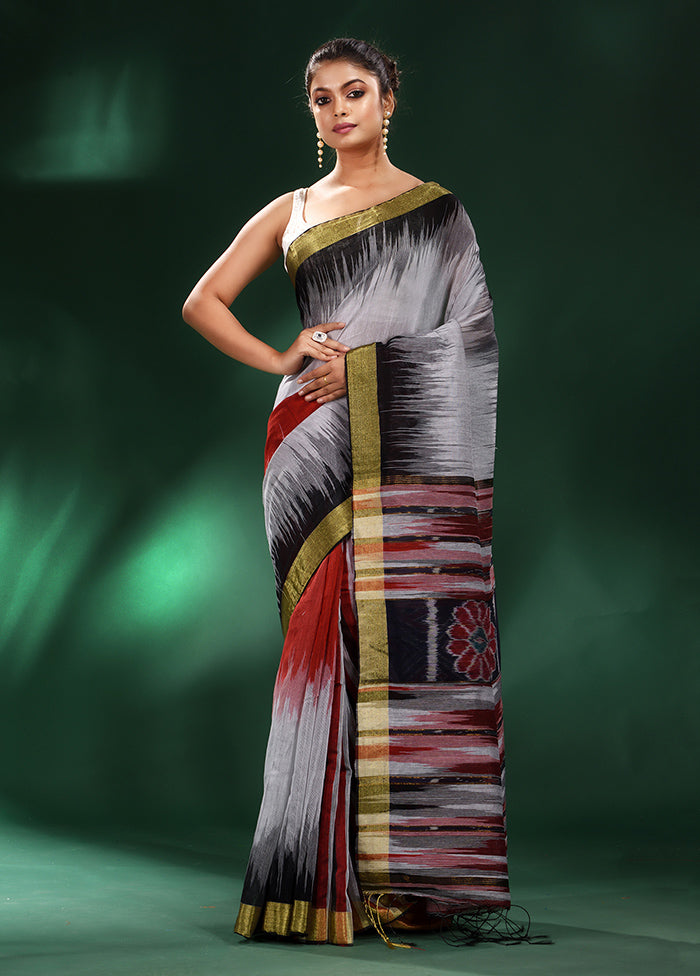 Multicolor Cotton Saree With Blouse Piece - Indian Silk House Agencies