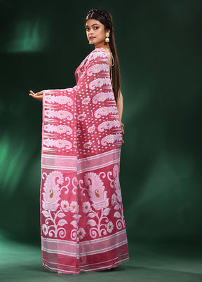 Pink Cotton Saree With Blouse Piece - Indian Silk House Agencies