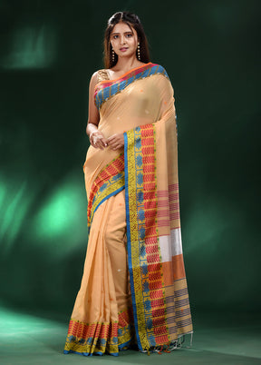 Cream Cotton Saree With Blouse Piece - Indian Silk House Agencies