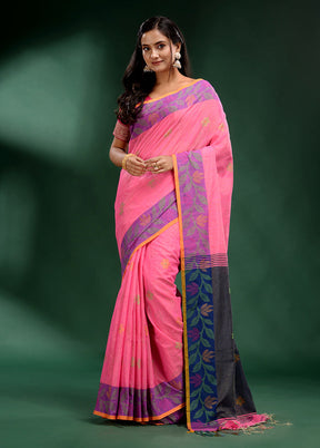 Pink Spun Silk Saree With Blouse Piece - Indian Silk House Agencies