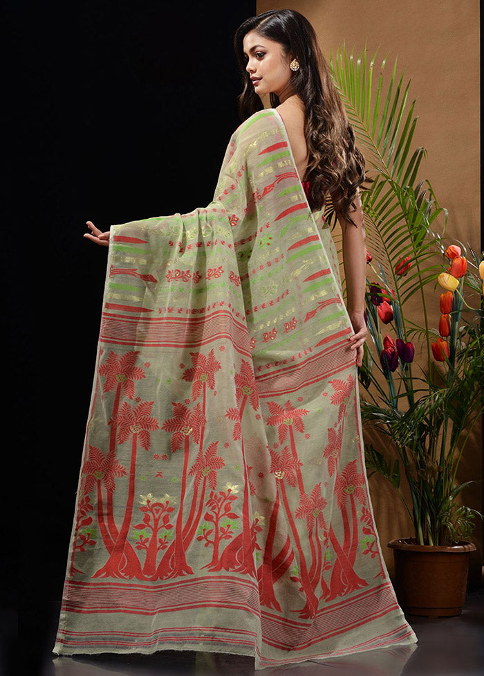 Green Tant Saree Without Blouse Piece - Indian Silk House Agencies