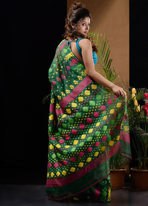 Green Tant Saree Without Blouse Piece - Indian Silk House Agencies