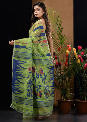 Light Green Tant Saree Without Blouse Piece - Indian Silk House Agencies