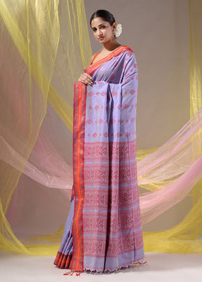 Lavender Spun Silk Saree With Blouse Piece - Indian Silk House Agencies