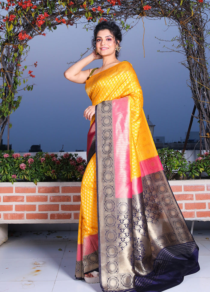 Gold Spun Saree With Blouse Piece - Indian Silk House Agencies