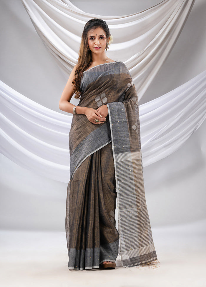 Black Tissue Saree With Blouse Piece - Indian Silk House Agencies