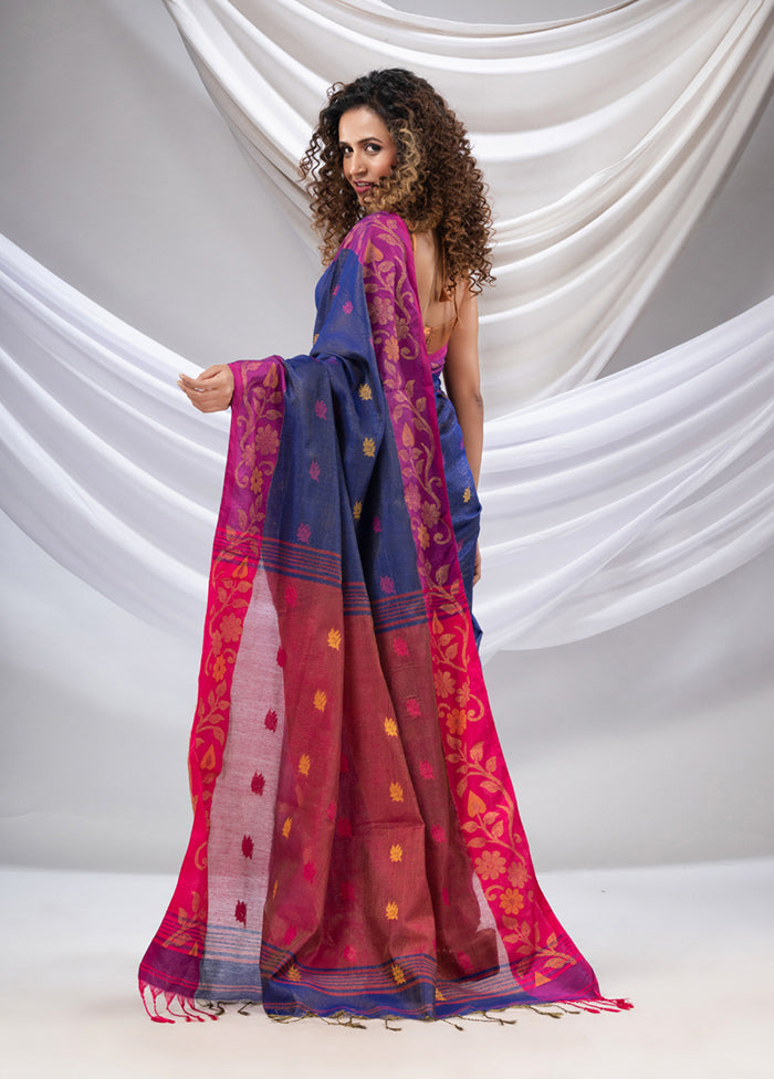 Blue Tissue Saree With Blouse Piece - Indian Silk House Agencies