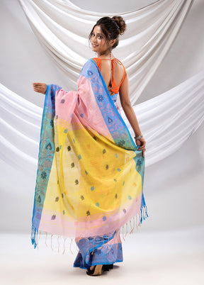 Baby Pink Tissue Saree With Blouse Piece - Indian Silk House Agencies