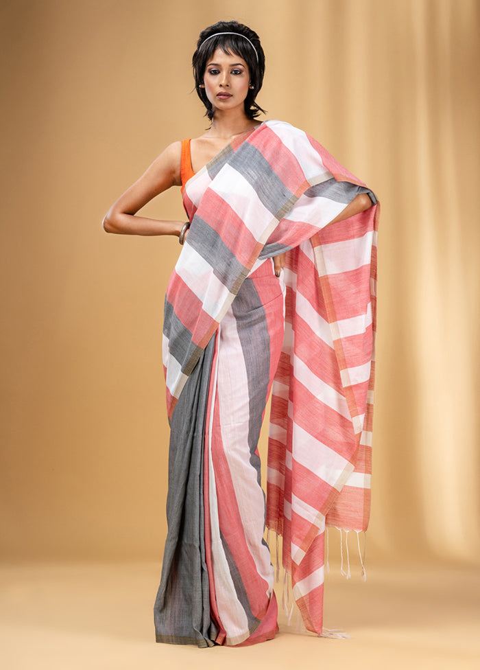 Multicolor Cotton Saree With Blouse Piece - Indian Silk House Agencies