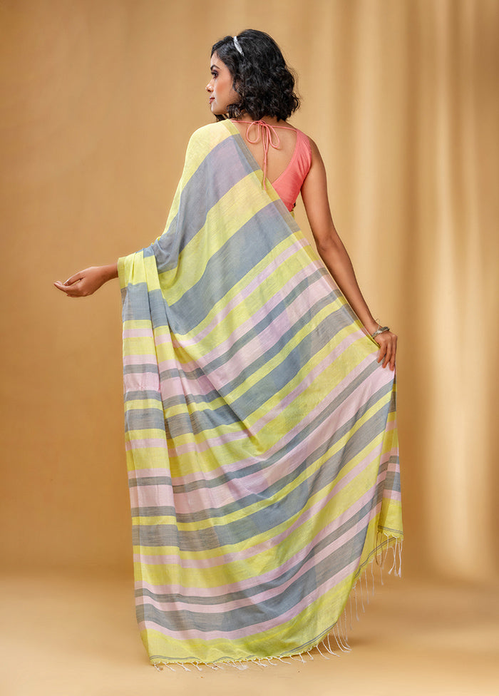 Multicolor Cotton Saree With Blouse Piece - Indian Silk House Agencies