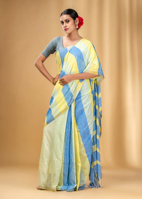 Multicolor Cotton Saree With Blouse Piece - Indian Silk House Agencies