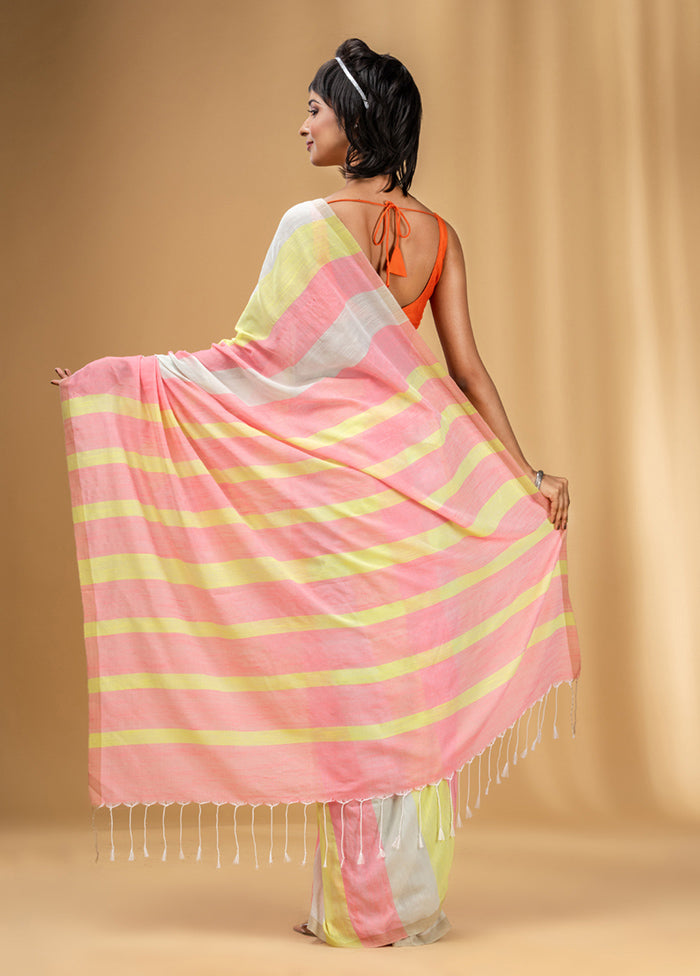 Multicolor Cotton Saree With Blouse Piece - Indian Silk House Agencies