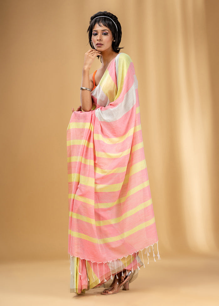 Multicolor Cotton Saree With Blouse Piece - Indian Silk House Agencies