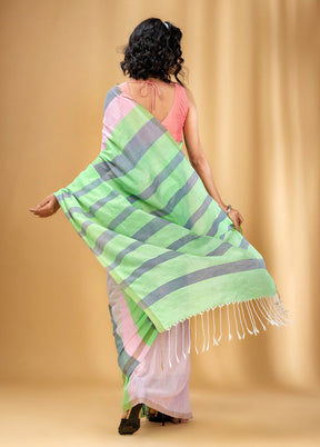 Multicolor Cotton Saree With Blouse Piece - Indian Silk House Agencies