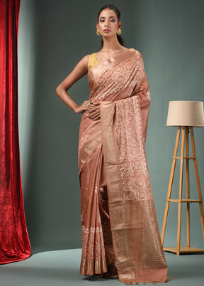 Brown Dupion Silk Saree With Blouse Piece - Indian Silk House Agencies