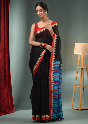 Black Silk Saree With Blouse Piece - Indian Silk House Agencies