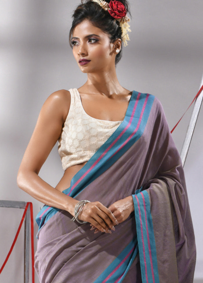 Cream Cotton Saree With Blouse Piece - Indian Silk House Agencies