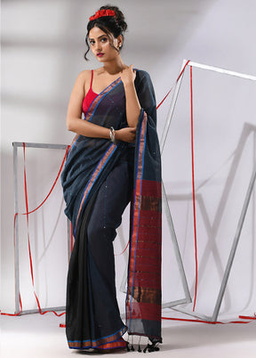 Grey Cotton Saree With Blouse Piece - Indian Silk House Agencies