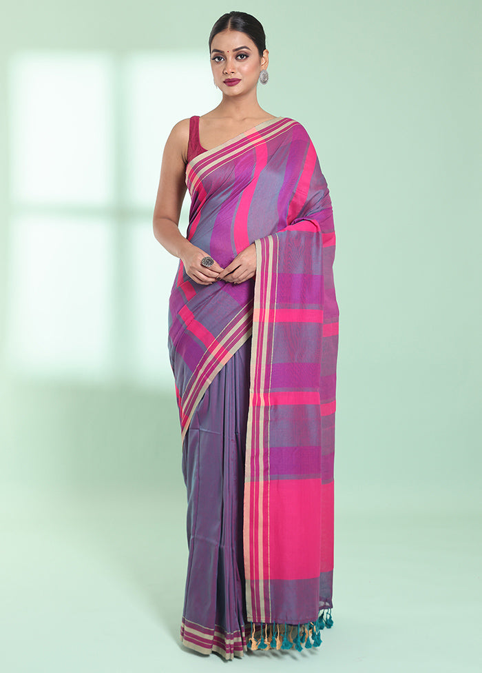 Multicolor Cotton Saree With Blouse Piece - Indian Silk House Agencies