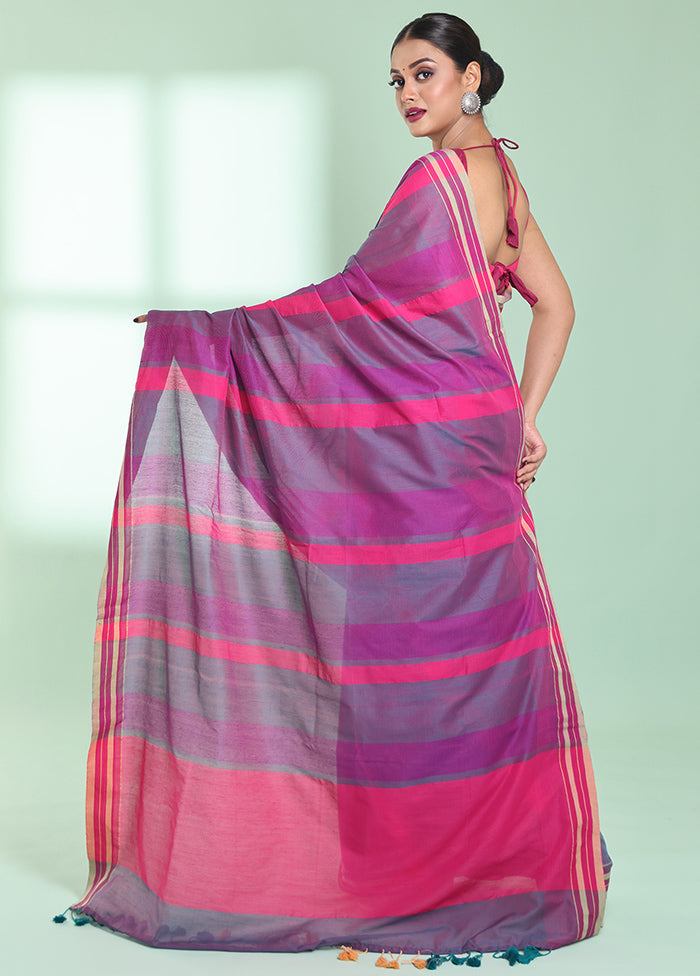 Multicolor Cotton Saree With Blouse Piece - Indian Silk House Agencies