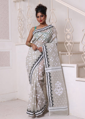 Cream Pure Cotton Texture Saree Without Blouse Piece