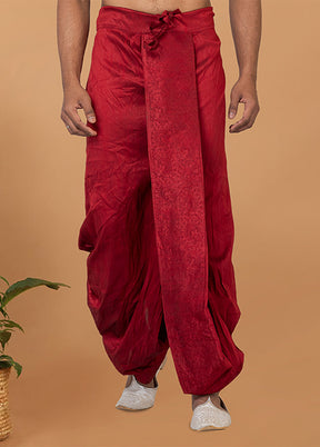 Maroon Silk Ethnic Bottom Wear