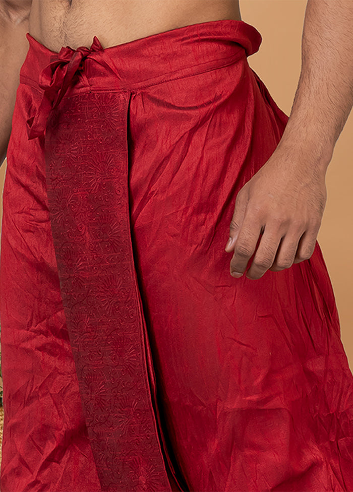 Maroon Silk Ethnic Bottom Wear