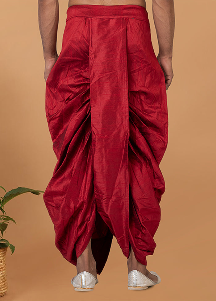 Maroon Silk Ethnic Bottom Wear