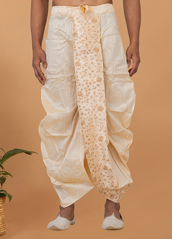 Cream Silk Ethnic Bottom Wear