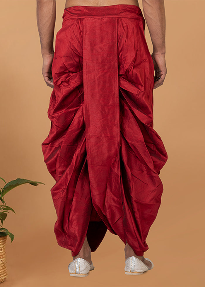 Maroon Silk Ethnic Bottom Wear