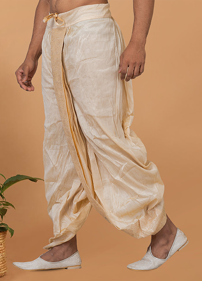 Cream Silk Ethnic Bottom Wear