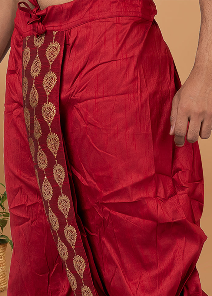 Maroon Silk Ethnic Bottom Wear