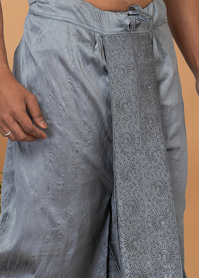 Grey Silk Ethnic Bottom Wear
